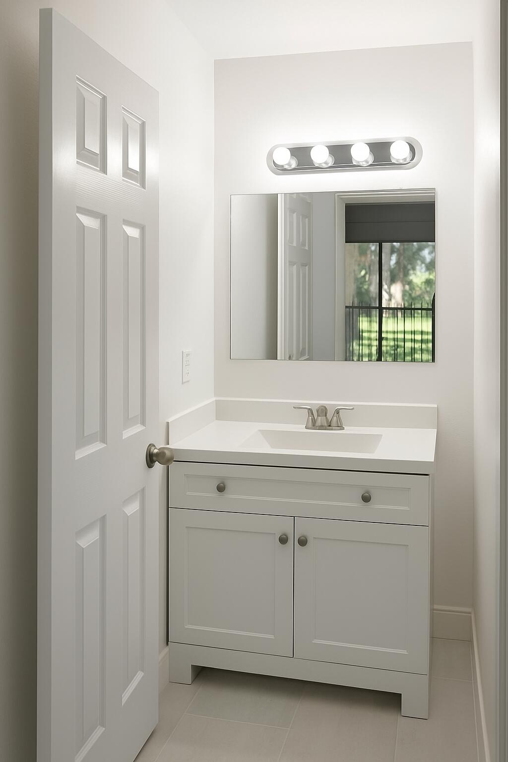 1011 Meadows Circle Boynton Beach, FL 33436 - Photo 2 of 8 a bathroom with a sink and a mirror