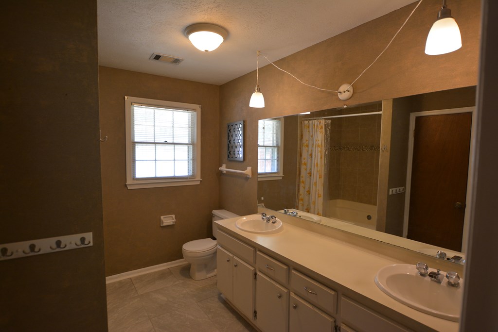 9 Lott Road Phenix City, AL 36869 - Photo 9 of 23 a bathroom with a sink and mirror with toilet