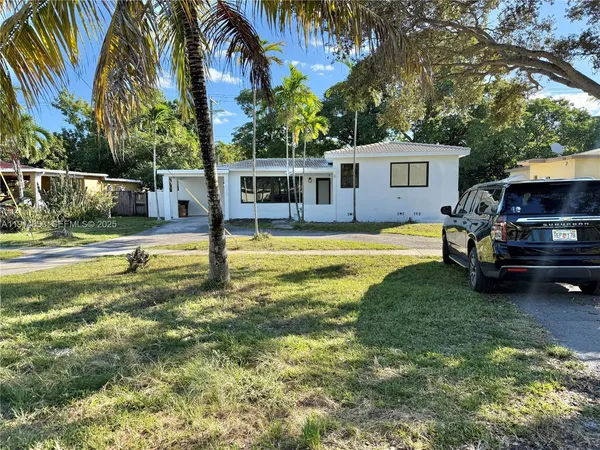 a view of a house with swimming pool and a yard