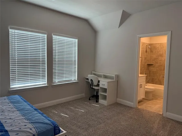 a view of a room with a window