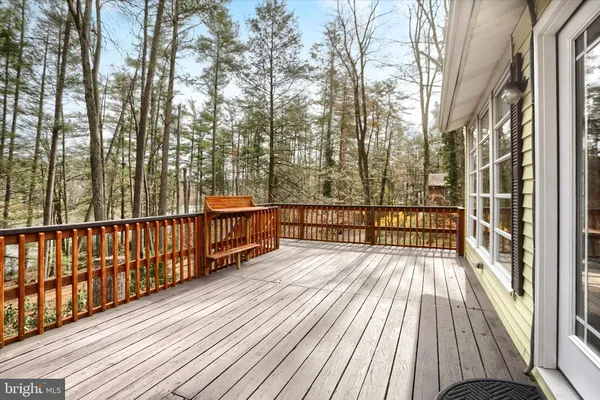 a view of a lake with mountain in the background