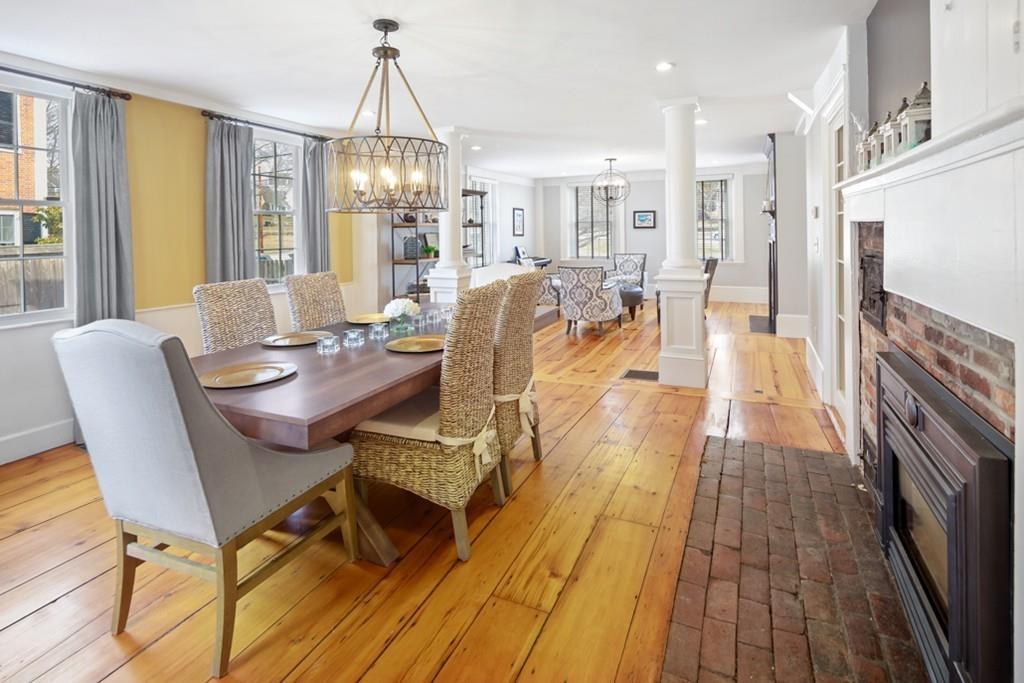 170 North Street Hingham, MA 02043 - Photo 16 of 42 a view of a dining room with furniture window and wooden floor