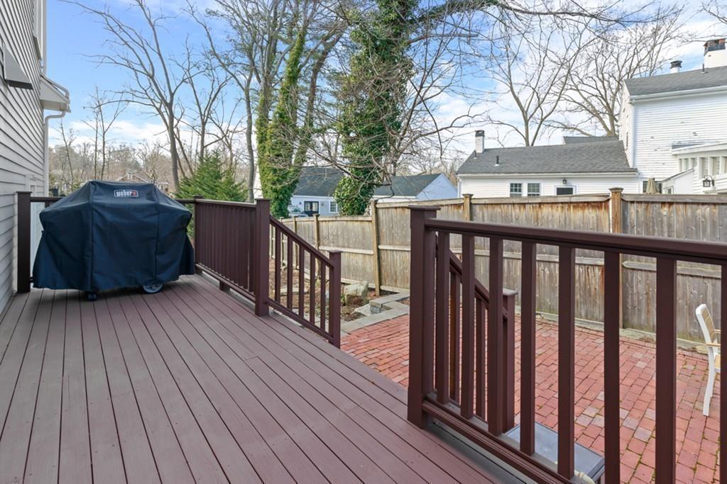 170 North Street Hingham, MA 02043 - Photo 37 of 42 a view of a wooden deck with trees