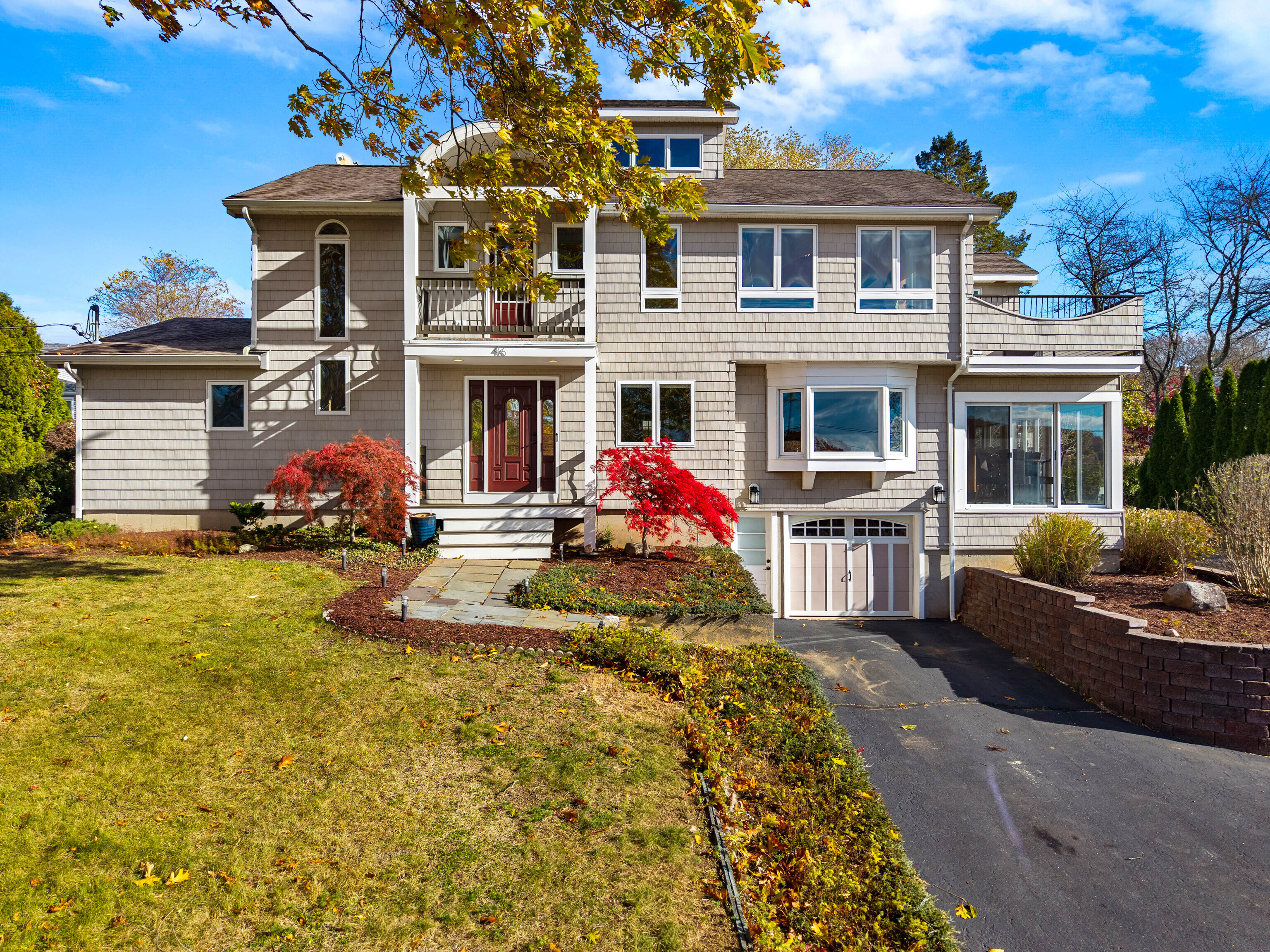 a front view of house with yard