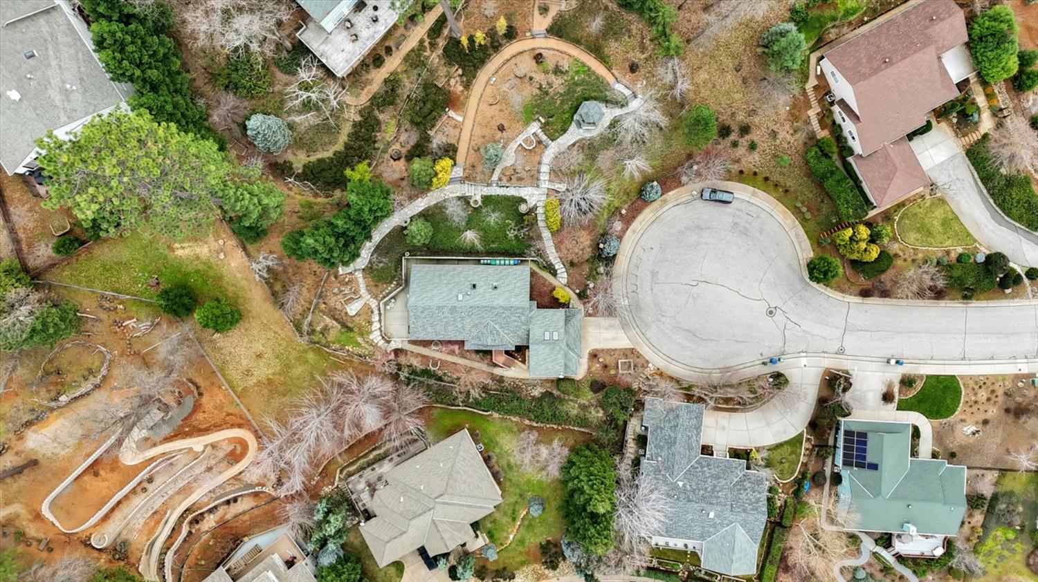 124 Ruby Ledge Court Grass Valley, CA 95945 - Photo 62 of 87 an aerial view of a house with swimming pool
