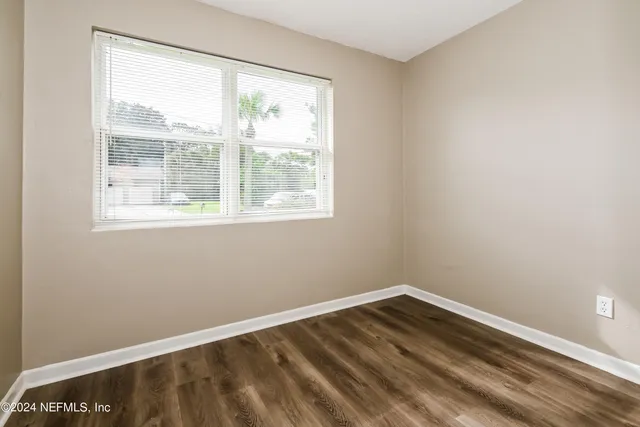 an empty room with a window