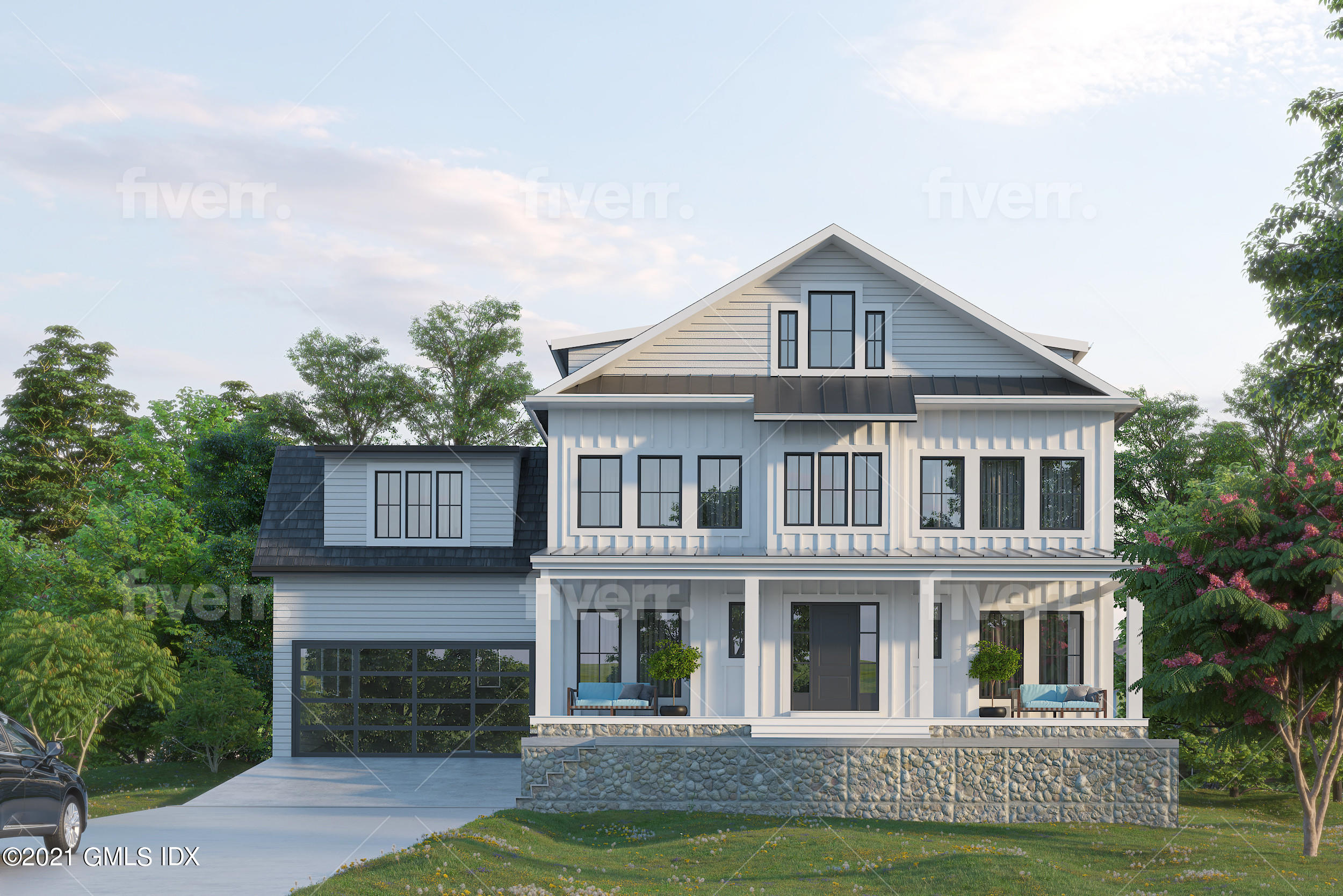 7 Old Orchard Road Riverside, CT 06878 - Photo 1 of 1 a front view of a house with garden