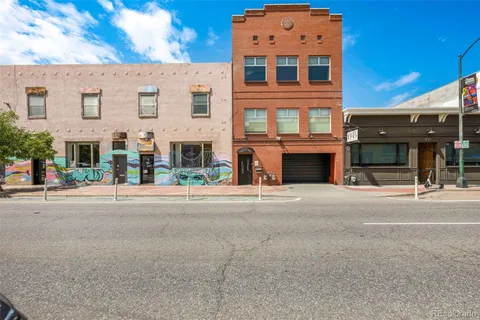 a front view of a building with street