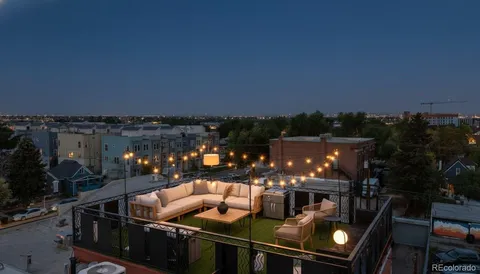 a view of a balcony with city view