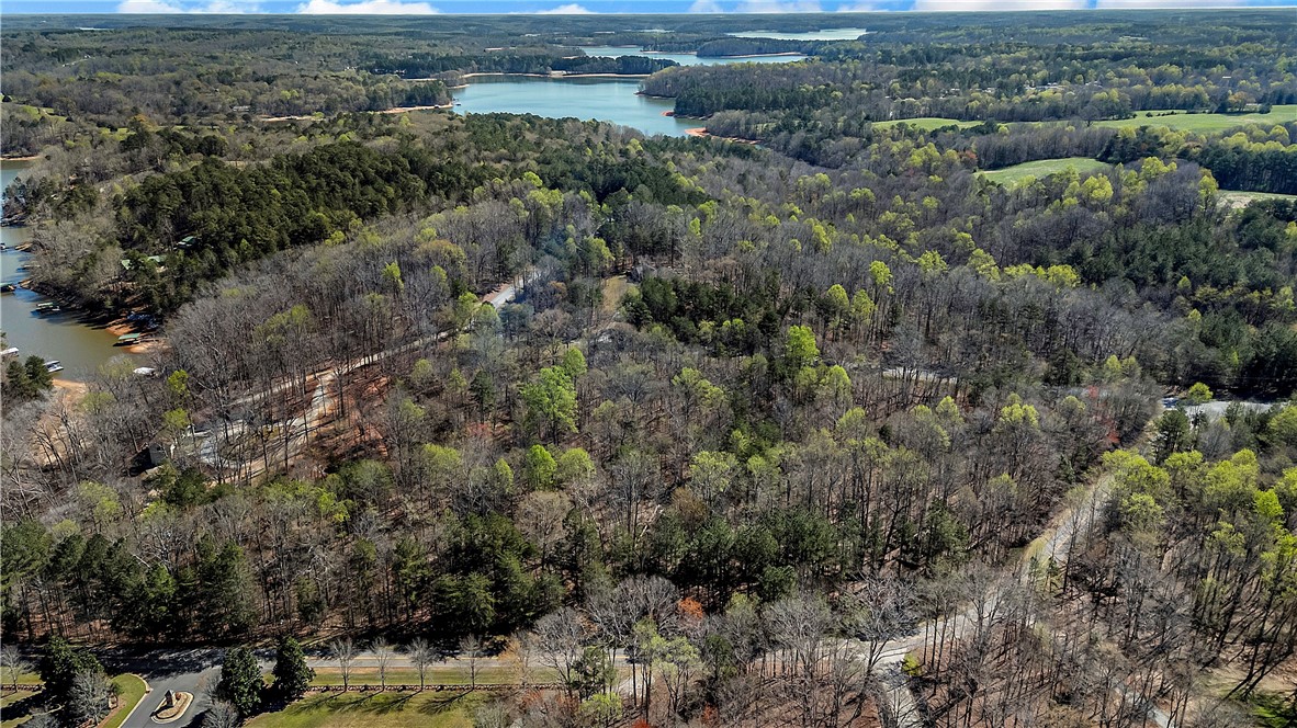 3.53 Coneross Point Drive Seneca, SC 29678 - Photo 10 of 13 An aerial perspective reveals a sprawling landscape of lush woodlands and serene waterfront, inviting tranquil living.