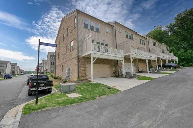 a house view with a garden space