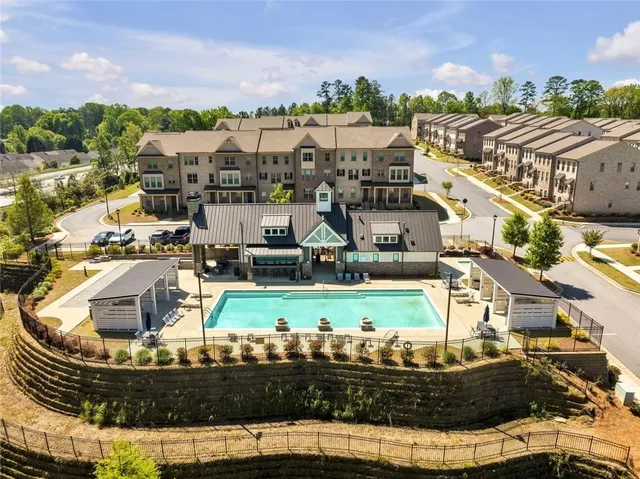a view of a dinning room with furniture