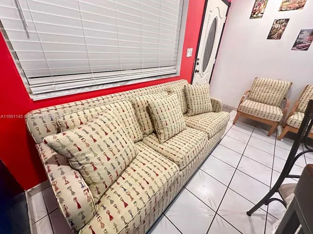 a close up of a couch