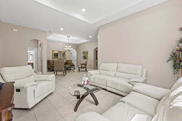 a living room with furniture and a couch