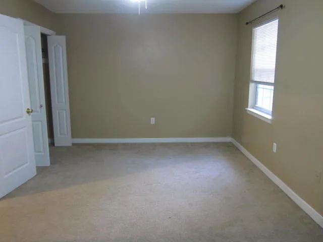 an empty room with a window