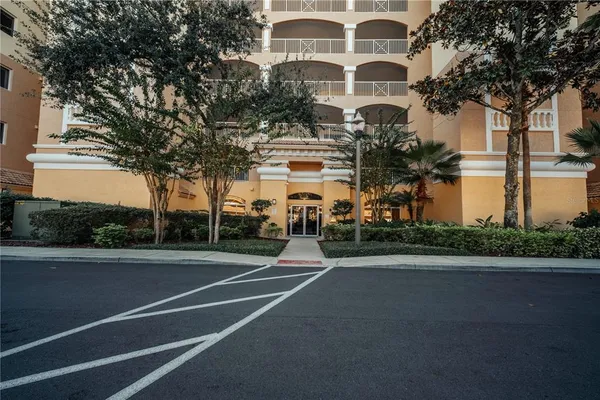 a front view of a building