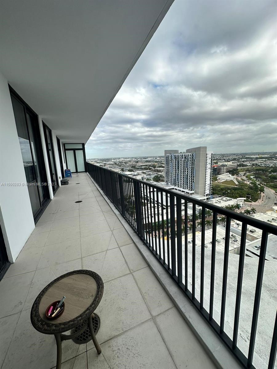 a view of a balcony