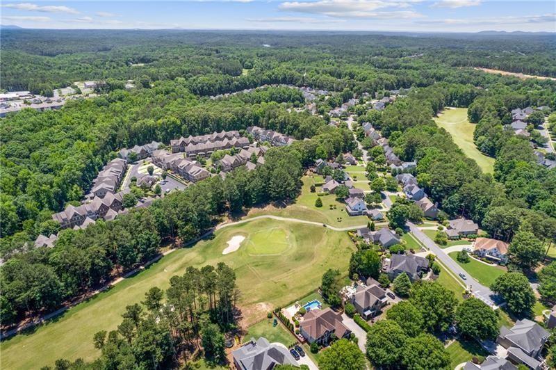 222 Trecastle Square, Unit 21 Canton, GA 30114 - Photo 39 of 45 an aerial view of residential house with outdoor space and trees all around