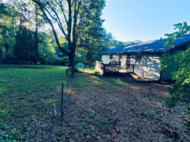 a view of a lush green forest