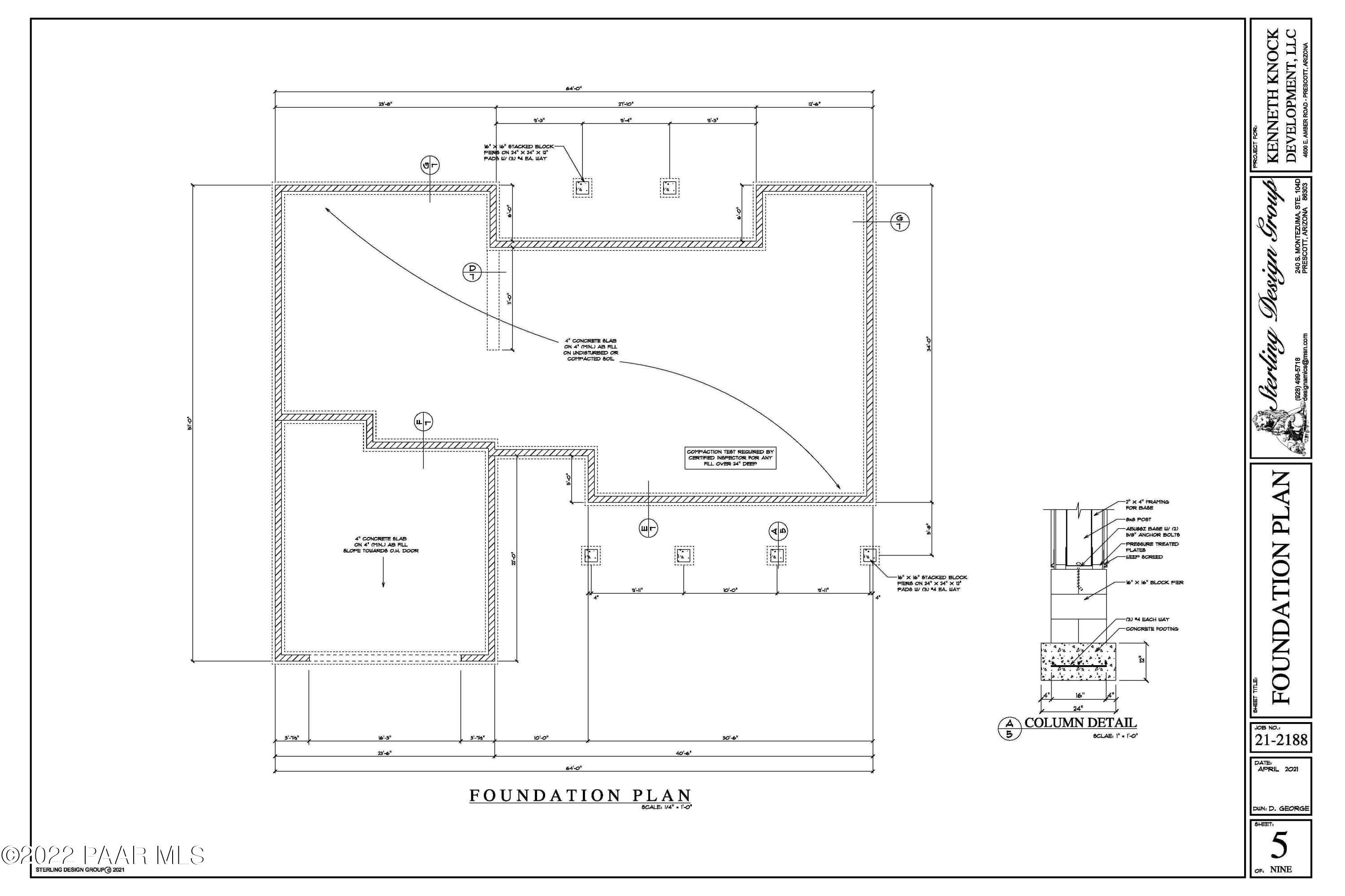 4544 East Amber Road Prescott, AZ 86301 - Photo 28 of 33 2188.5 Foundation Plan