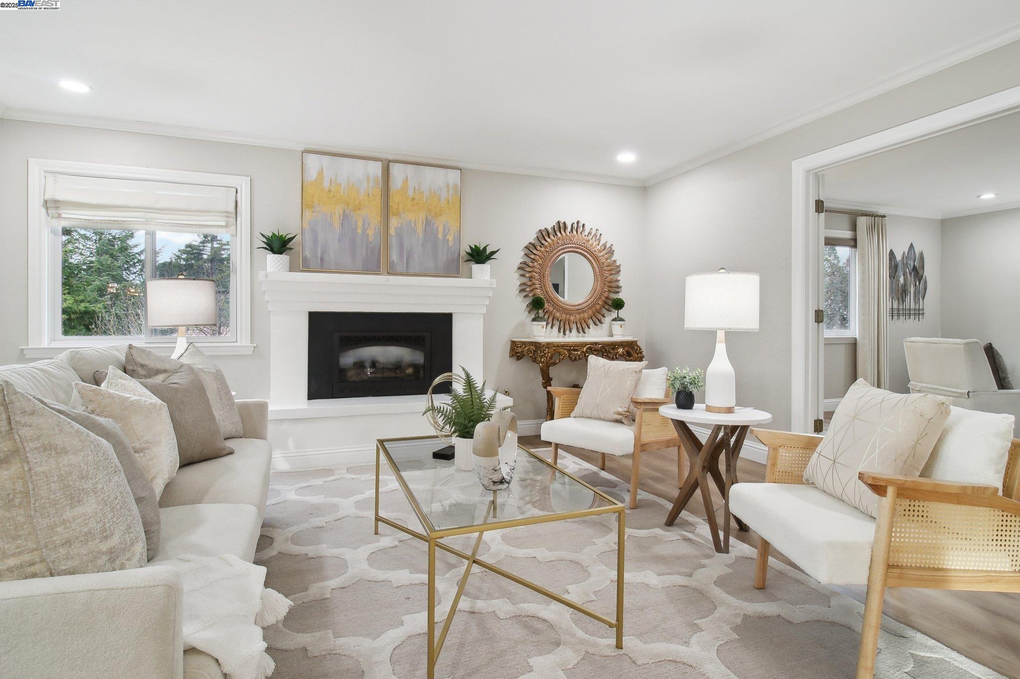 484 El Pintado Road Danville, CA 94526 - Photo 19 of 60 a living room with furniture a fireplace and a large window