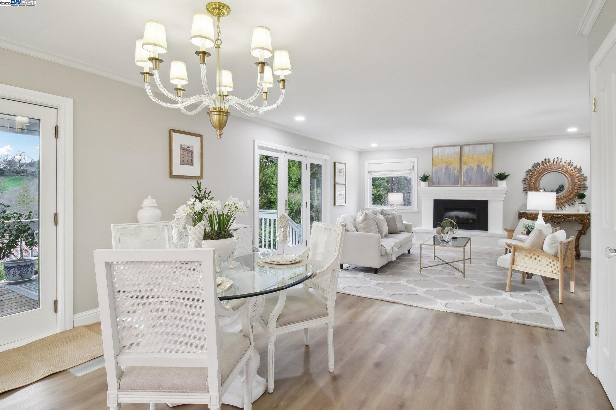 484 El Pintado Road Danville, CA 94526 - Photo 24 of 60 a living room with fireplace furniture and a chandelier
