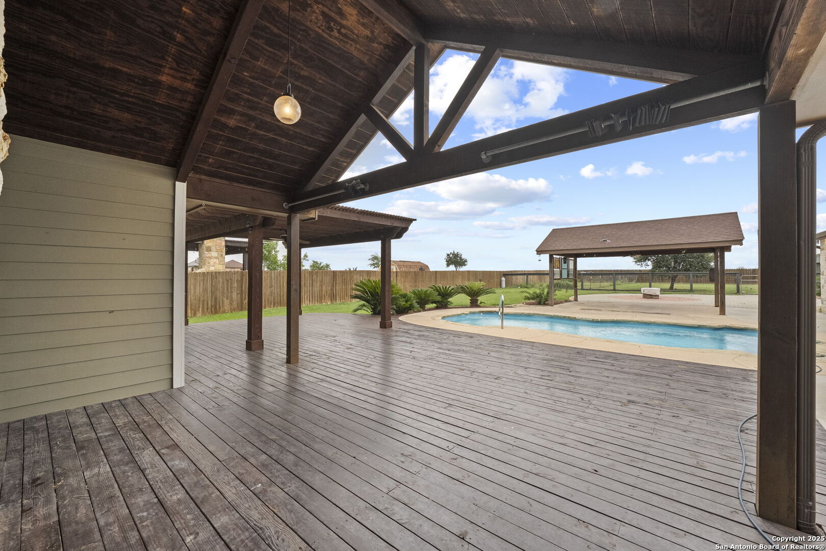 622 North Dickson Street Poth, TX 78147 - Photo 49 of 60 a view of an outdoor space with wooden floor