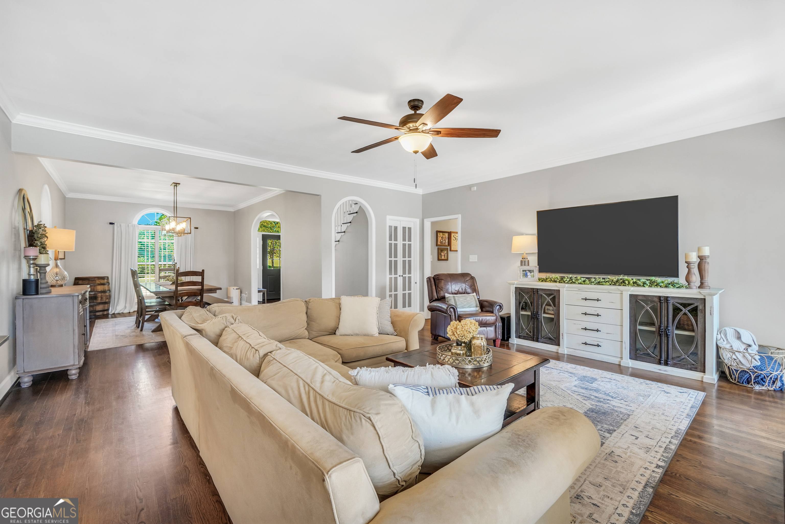 1964 East Lake Road McDonough, GA 30252 - Photo 21 of 99 a living room with furniture and a flat screen tv