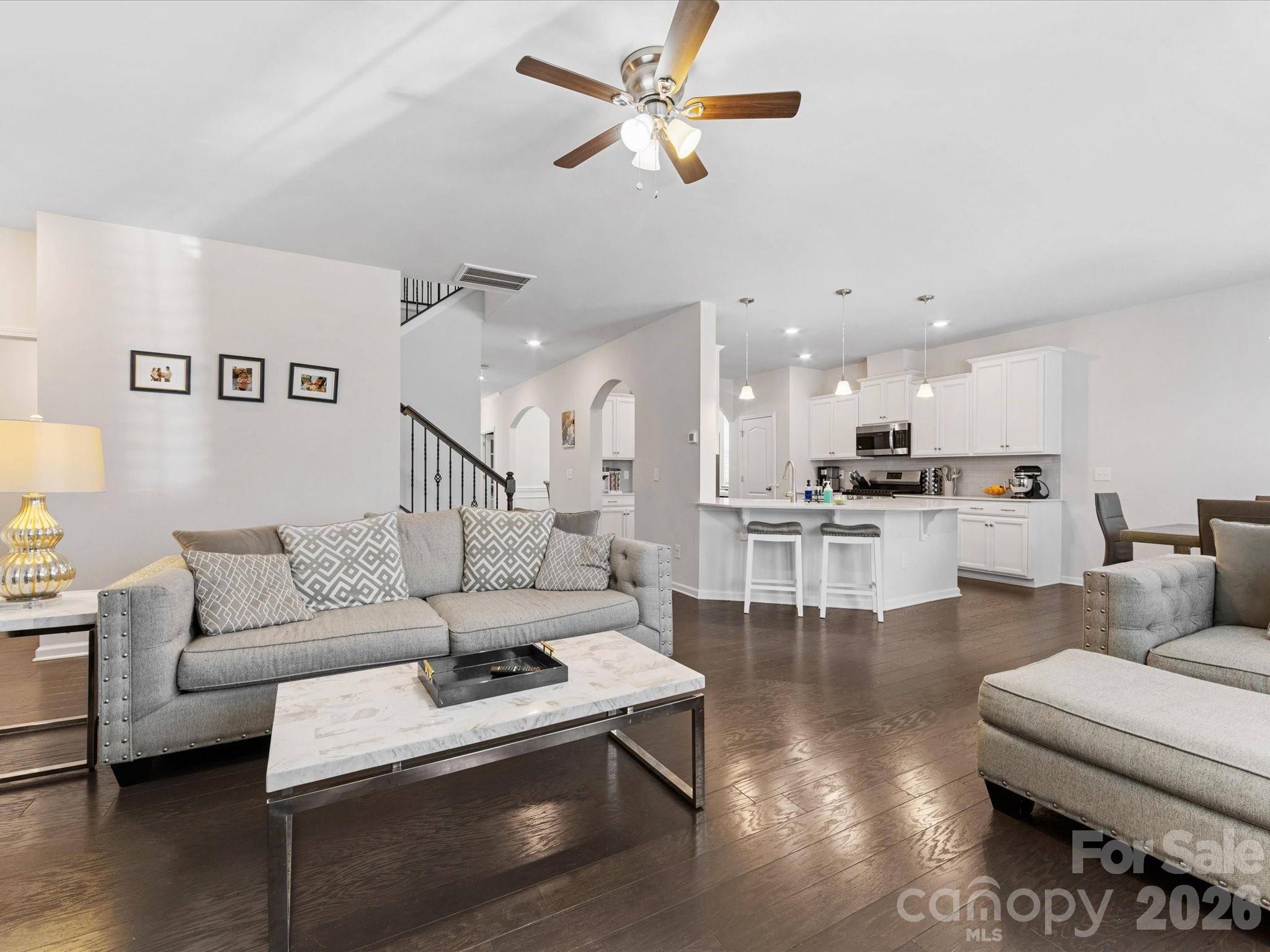 4261 Coachwhip Avenue Lancaster, SC 29720 - Photo 13 of 42 a living room with furniture and kitchen view