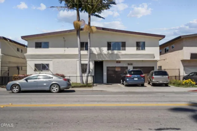 a car parked in front of a building
