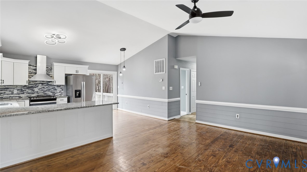 3063 Three Chopt Road Gum Spring, VA 23065 - Photo 14 of 45 a view of a kitchen with a sink and a refrigerator