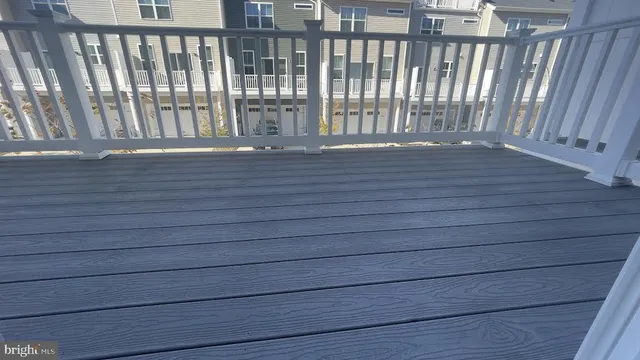 a view of deck with a wooden floor