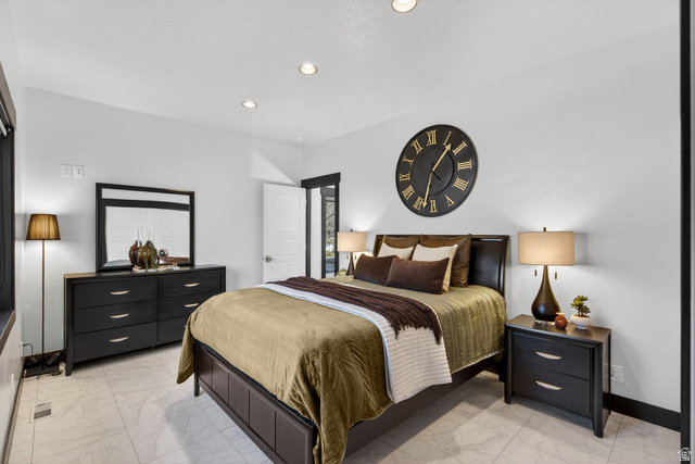145 Carnesecca Court Mapleton, UT 84664 - Photo 16 of 109 Bedroom featuring baseboards and recessed lighting
