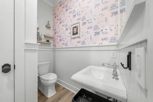 a bathroom with a sink and a toilet