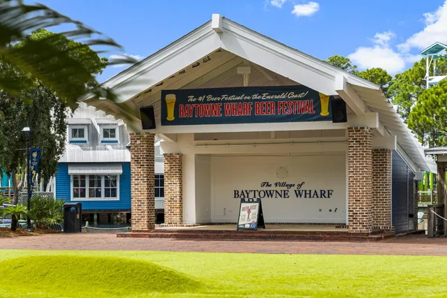 a view of a golf course with a garden