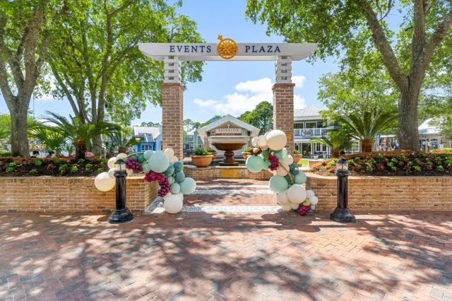 a view of a golf course with a lake