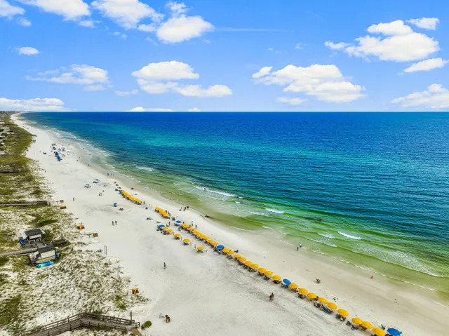 a view of an ocean beach