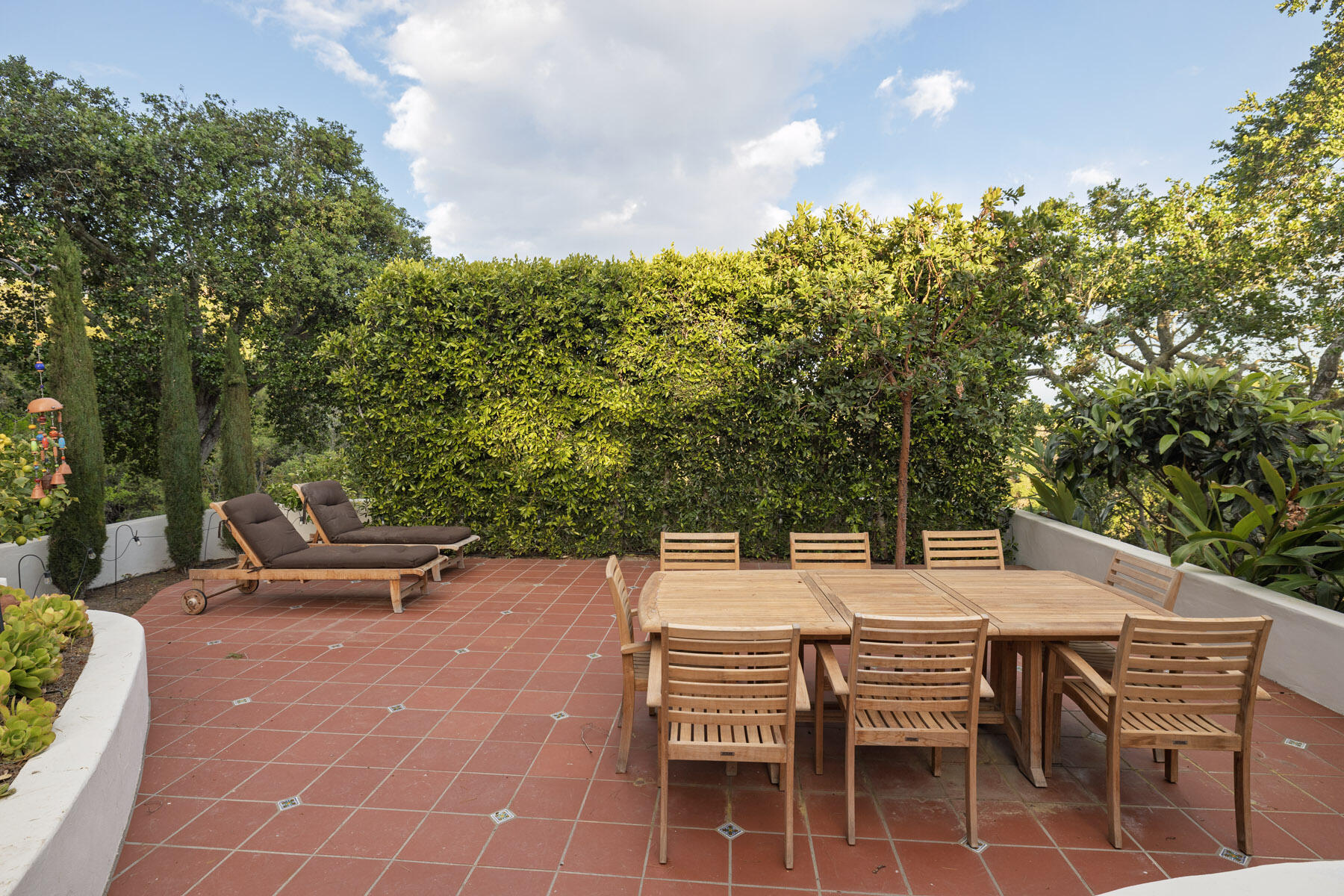 1010 Garcia Road Santa Barbara, CA 93103 - Photo 25 of 30 Dining terrace in the gardens