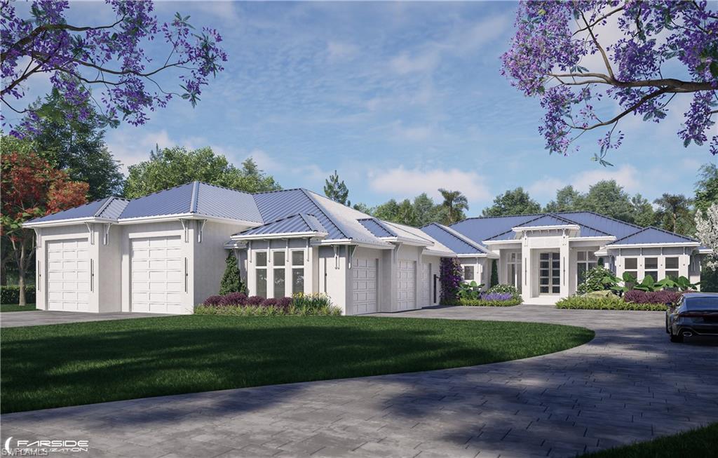 6824 Sable Ridge Lane Naples, FL 34109 - Photo 1 of 36 a front view of a house with a garden