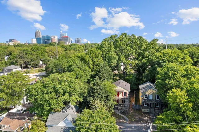 a house view with a garden space