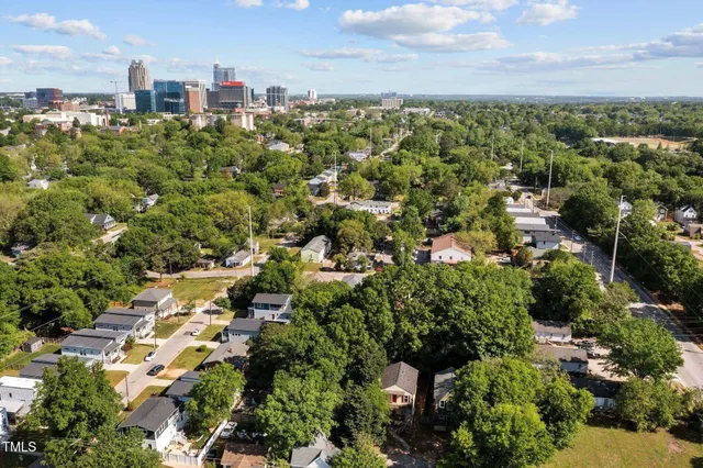 an aerial view of multiple house