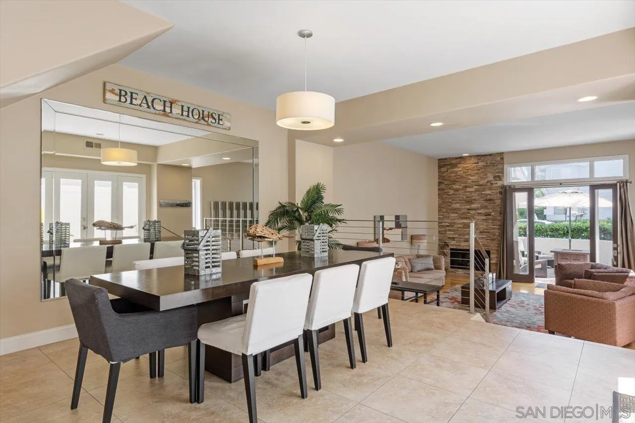 312 Bonair Street La Jolla, CA 92037 - Photo 5 of 40 a view of a dining room with furniture window and outside view
