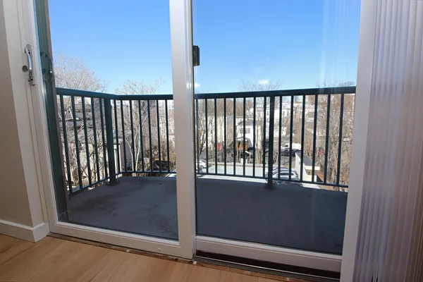 a view of a balcony