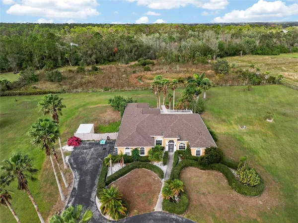 a view of a lake with houses