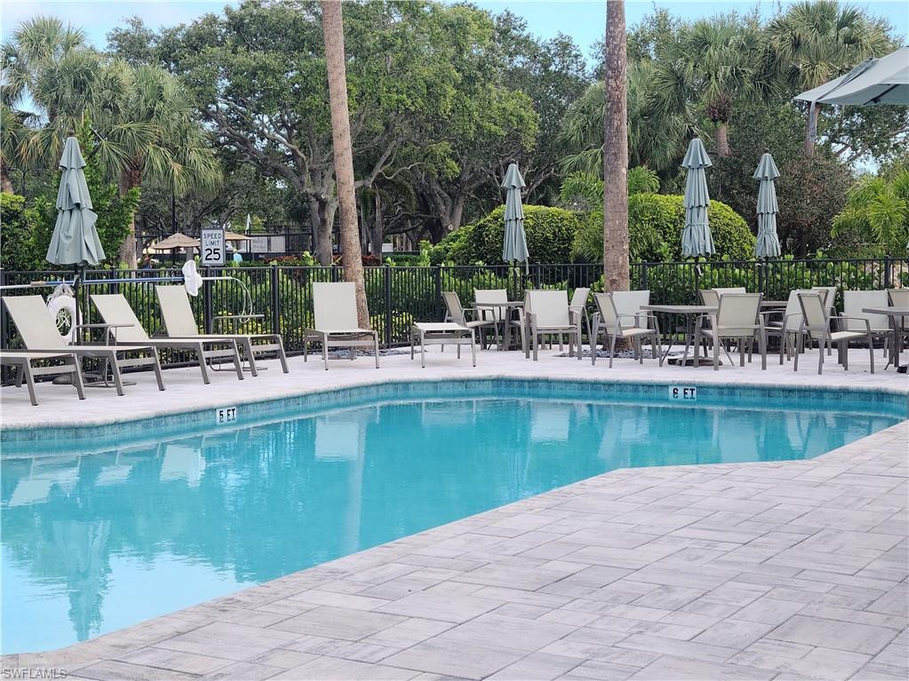 2255 Harmony Lane, Unit 8 Naples, FL 34109 - Photo 19 of 19 a view of a swimming pool with chairs