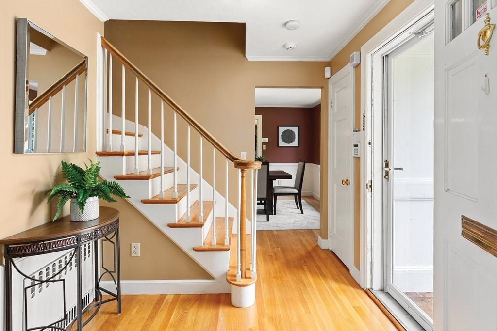 7 Dorothy Road Newton, MA 02459 - Photo 4 of 23 a view of entryway and hall with wooden floor