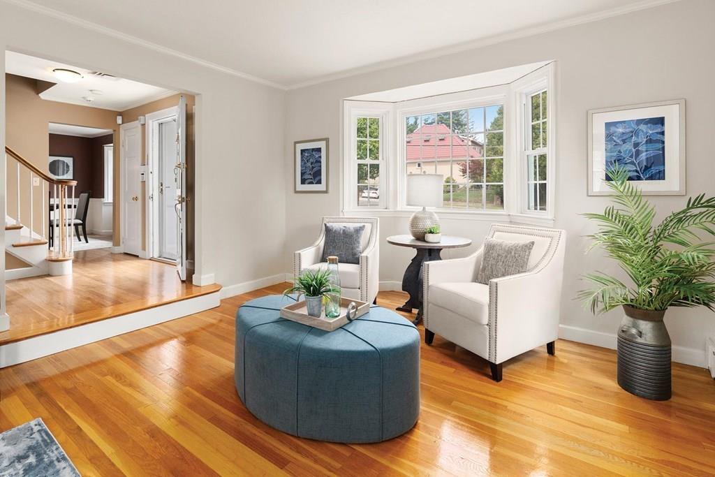 7 Dorothy Road Newton, MA 02459 - Photo 5 of 23 a living room with furniture potted plant and a window
