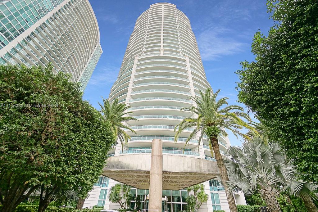 a front view of a multi story building