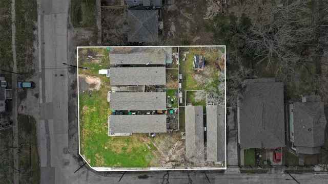 a bird view of a house