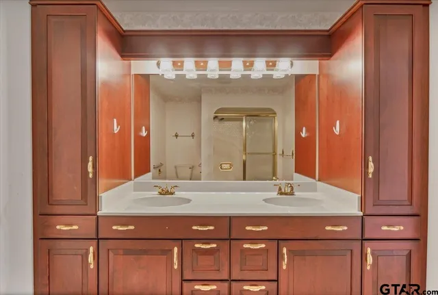 a close view of closet